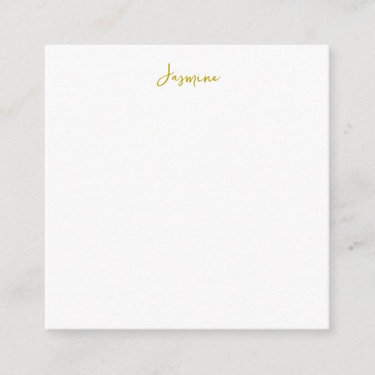 金ゴールド色書道プロフェッショナル名 エンクロージャーカード (正面)