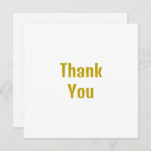 金ゴールド色書道プロフェッショナル名 サンキューカード (正面/裏面)