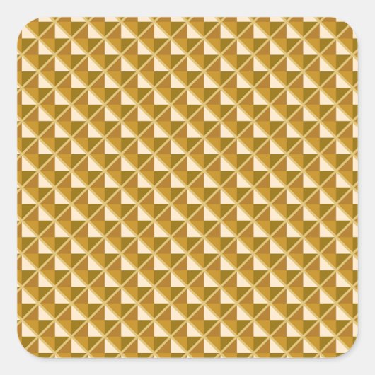 金ゴールド色、メタリックな外観、スタッズグリッド スクエアシール (正面)