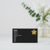 金ゴールド花とダイヤモンド 名刺 (スタンド正面)