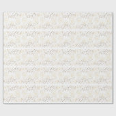 金ゴールド花と星屑 ラッピングペーパー (フラット)