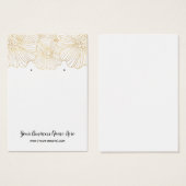 金ゴールド花イヤリングディスプレイカード (正面&裏面)