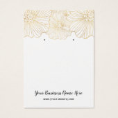 金ゴールド花イヤリングディスプレイカード (正面)