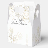 金ゴールド花ブライダルシャワーお願い箱 フェイバーボックス (オープン)