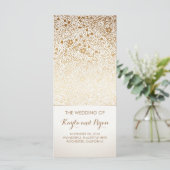 金ゴールド花ヴィンテージ白結婚式 プログラム (スタンド正面)