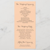 金ゴールド花ヴィンテージ赤面結婚式 プログラム (裏面)