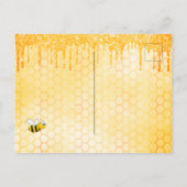 金ゴールド花嫁のブライダルシャワー招待 ポストカード (裏面)