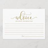 金ゴールド花嫁の書道 アドバイスカード (正面)