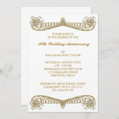 金ゴールド花巻五十周年結婚パーティー 招待状 (正面/裏面)