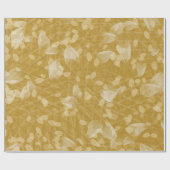 金ゴールド花弁ギフトラップ紙 ラッピングペーパー (フラット)
