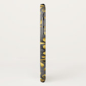 金ゴールド花柄の黒大理石 Case-Mate iPhoneケース (裏面/左)