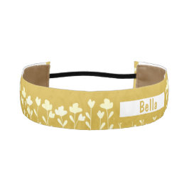 金ゴールド花柄カスタムフローラ アスレチックヘッドバンド