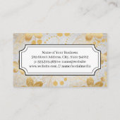 金ゴールド花柄 |幾何タイル 名刺 (裏面)