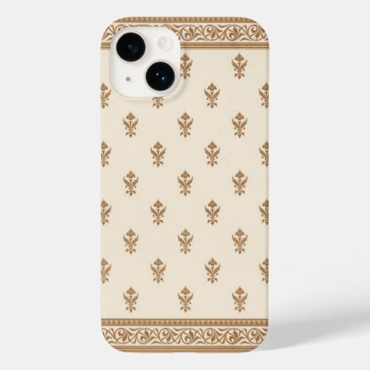 金ゴールド花柄 Case-Mate iPhoneケース (裏面)
