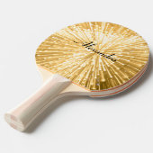 金ゴールド花火を輝パーソナライズされたかす 卓球ラケット (正面アングル)