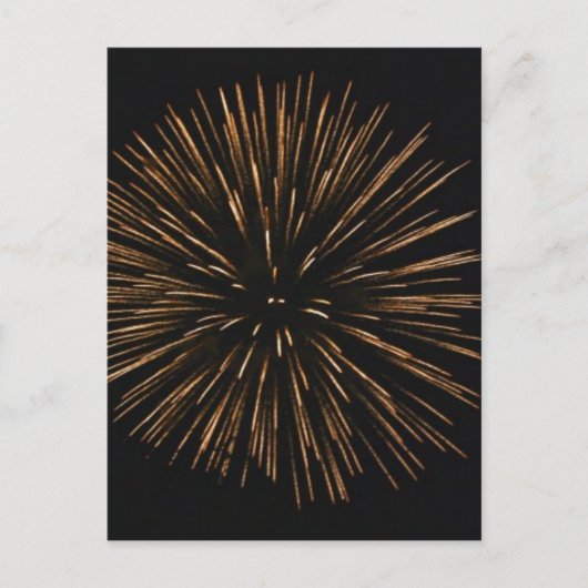金ゴールド花火ゴールデンスターバスト ポストカード (正面)