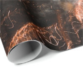 金ゴールド花火抽象芸術金ゴールド黒煙 ラッピングペーパー (ロールコーナー)