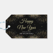 金ゴールド花火2024新年おめでとう ギフトタグ (裏面横)