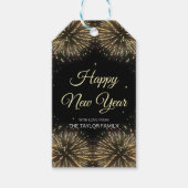 金ゴールド花火2024新年おめでとう ギフトタグ (正面)
