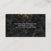 金ゴールド花火 |黒い大理石 名刺 (裏面)