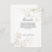 金ゴールド花詳細エンクロージャカード エンクロージャーカード (正面/裏面)