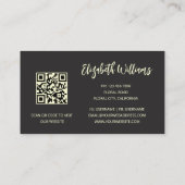 金ゴールド花黒 名刺 (裏面)