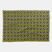 金ゴールド花 キッチンタオル (横)