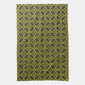 金ゴールド花 キッチンタオル (縦)