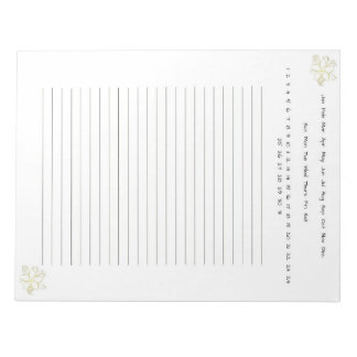 金ゴールド花 ノートパッド