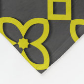 金ゴールド花 フリースブランケット (角)