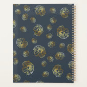 金ゴールド花Black_花柄スクリプト プランナー手帳 (裏面)