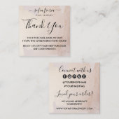 金ゴールド芸術的ジュエリーご注文ありがとうございます スクエア名刺 (正面/裏面)