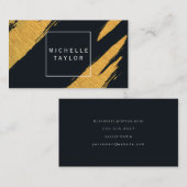 金ゴールド芸術的マーク(白いボックス) 名刺 (正面/裏面)