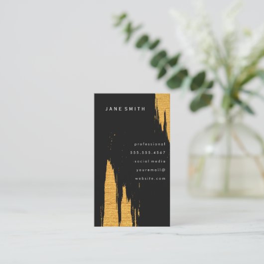 金ゴールド芸術的符 名刺 (スタンド正面)