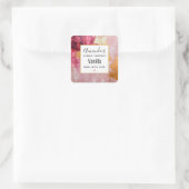 金ゴールド芸術的・ピンク抽象芸術キャンドル事業 スクエアシール (バッグ)