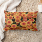 金ゴールド菊 ランバークッション (ブランケット)
