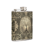 金ゴールド華美の木(古代素朴) フラスク (右)