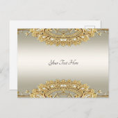 金ゴールド華美はがき ポストカード (正面/裏面)