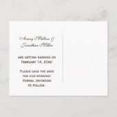 金ゴールド華美は紫色の宝石が日付を保存する 案内ポストカード (裏面)