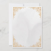 金ゴールド華美イスラムヘンナメーンディ式 招待状 (裏面)