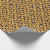 金ゴールド華美オンミッドナイト刺繍ルックヒストリック ラッピングペーパー (角)