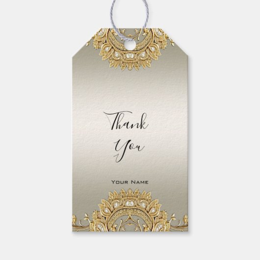 金ゴールド華美ギフトラベル ギフトタグ (正面)