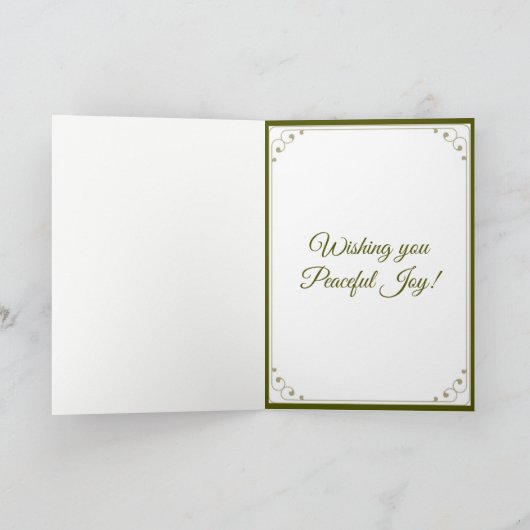 金ゴールド華美クリスマスオーナメントシーズングリーティング シーズンカード (内部)