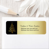 金ゴールド華美クリスマスツリー ラベル (インサイチュ)