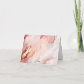 金ゴールド華美クロスピーチピンクフローラガールバプテスマ サンキューカード (裏面)