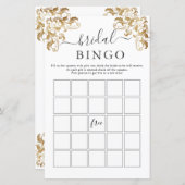 金ゴールド華美ク華美リームブライダルシャワービンゴゲーム (正面/裏面)