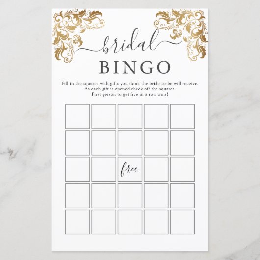 金ゴールド華美ク華美リームブライダルシャワービンゴゲーム (正面)