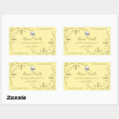 金ゴールド華美コーナークリーム製品ラベル（ロゴ付き） 長方形シール (シート)