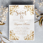 金ゴールド華美コーナークリームSweet sixteen16誕生日 招待状<br><div class="desc">金ゴールド華美コーナークリームSweet sixteen16誕生日</div>
