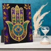 金ゴールド華美サードアイハムザ フォトプラーク (側面)